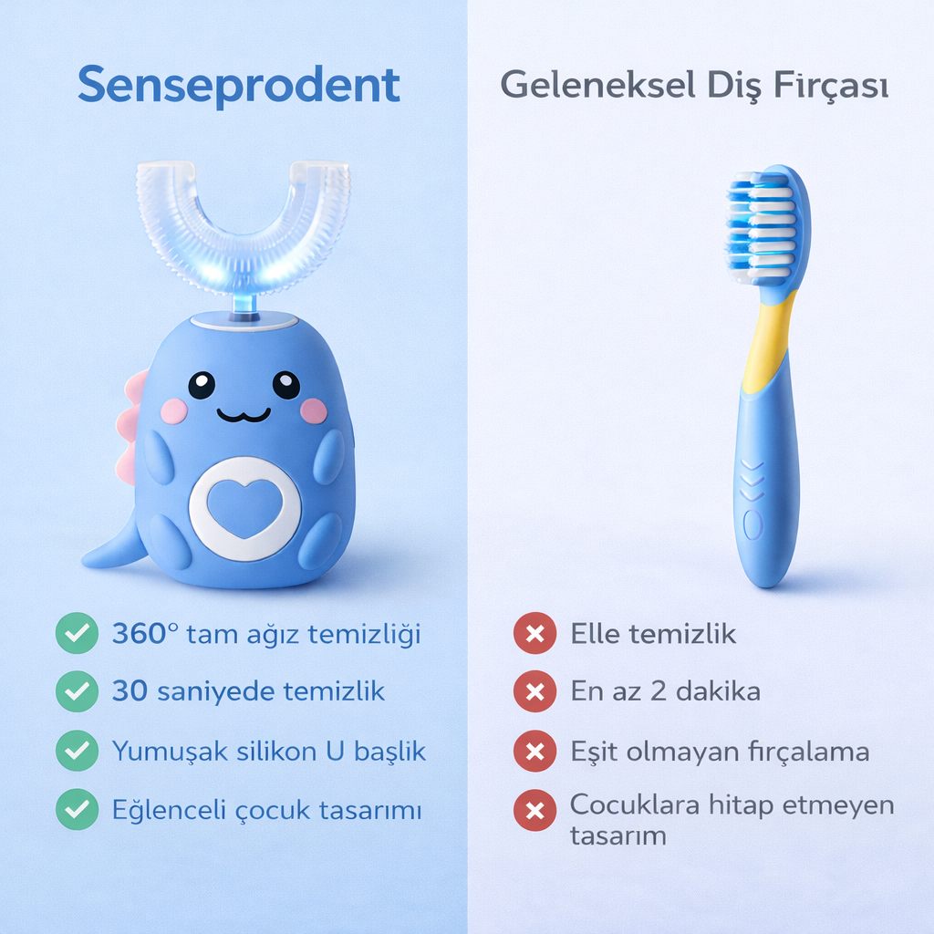 Dentabrush Mini | 360° Otomatik Titreşimli Diş Fırçası