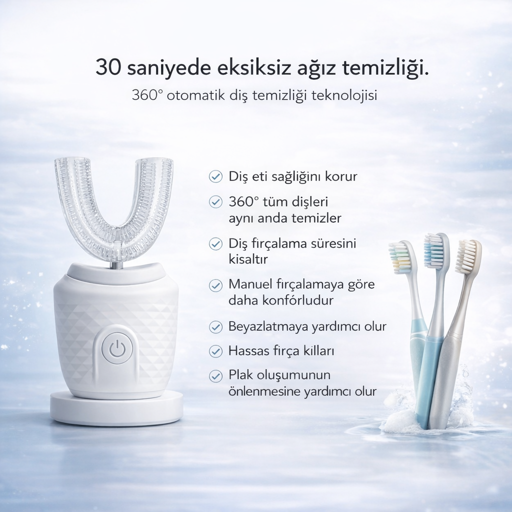 Dentabrush Pro | 360° Otomatik Titreşimli Diş Fırçası